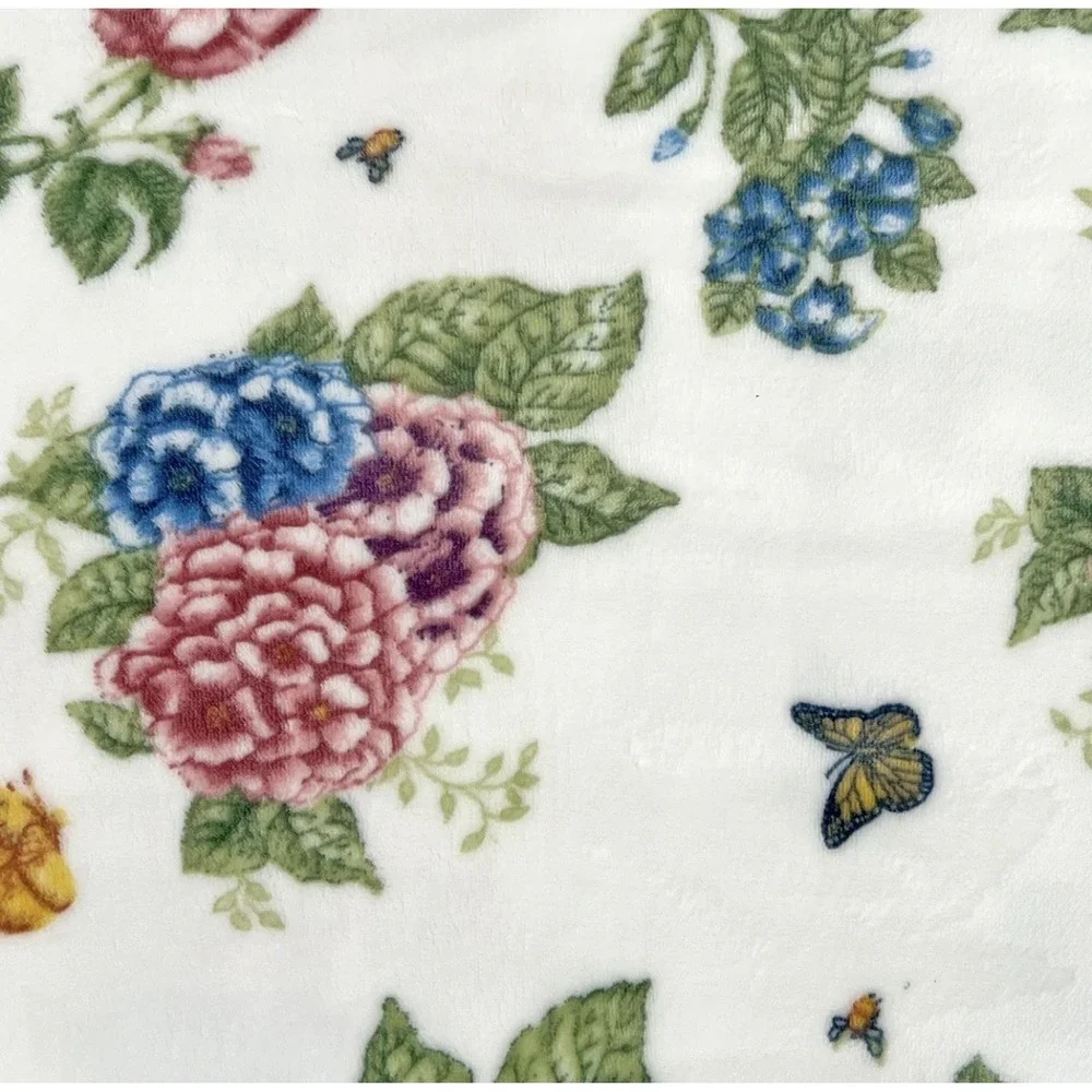 New! Lenox Butterfly Meadow Hydrangea Throw‎ Blanket